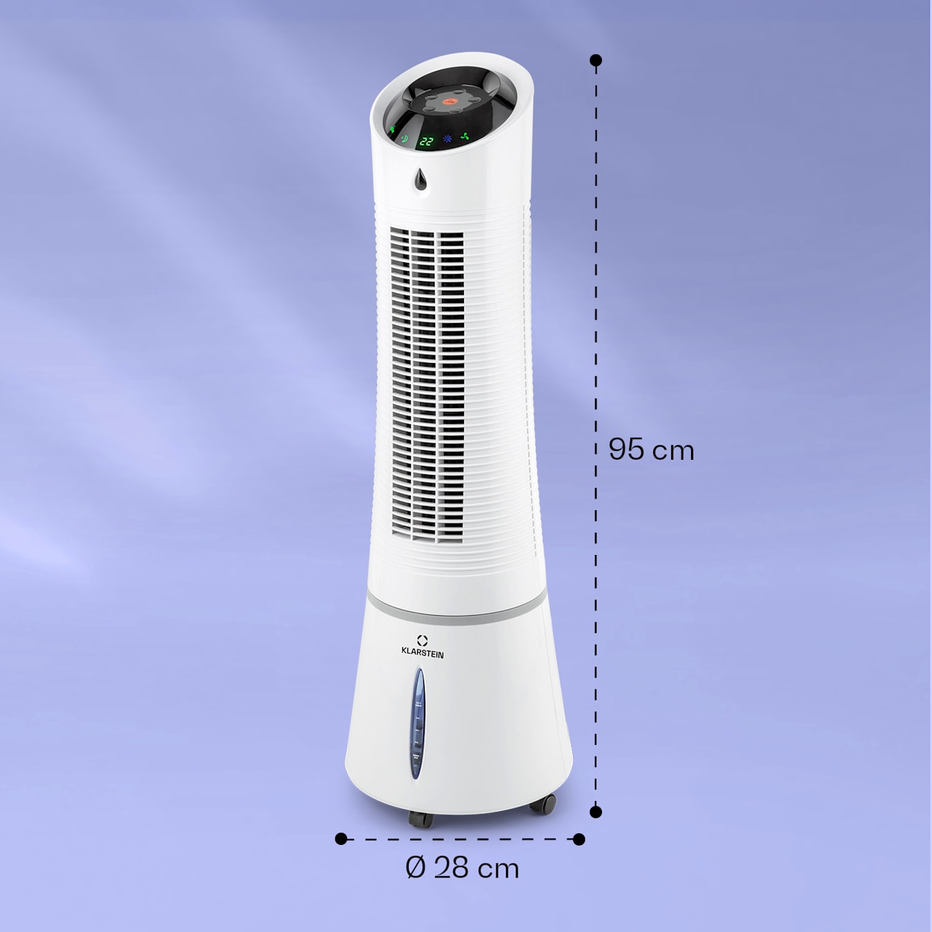 Skyscraper Ice Smart 4-in-1 luchtkoeler luchtbevochtiger | Wifi: app-bediening | 210 m³/h | 30 W | tank: 6 liter | 2 | horizontale & verticale oscillatie | mobie Wit