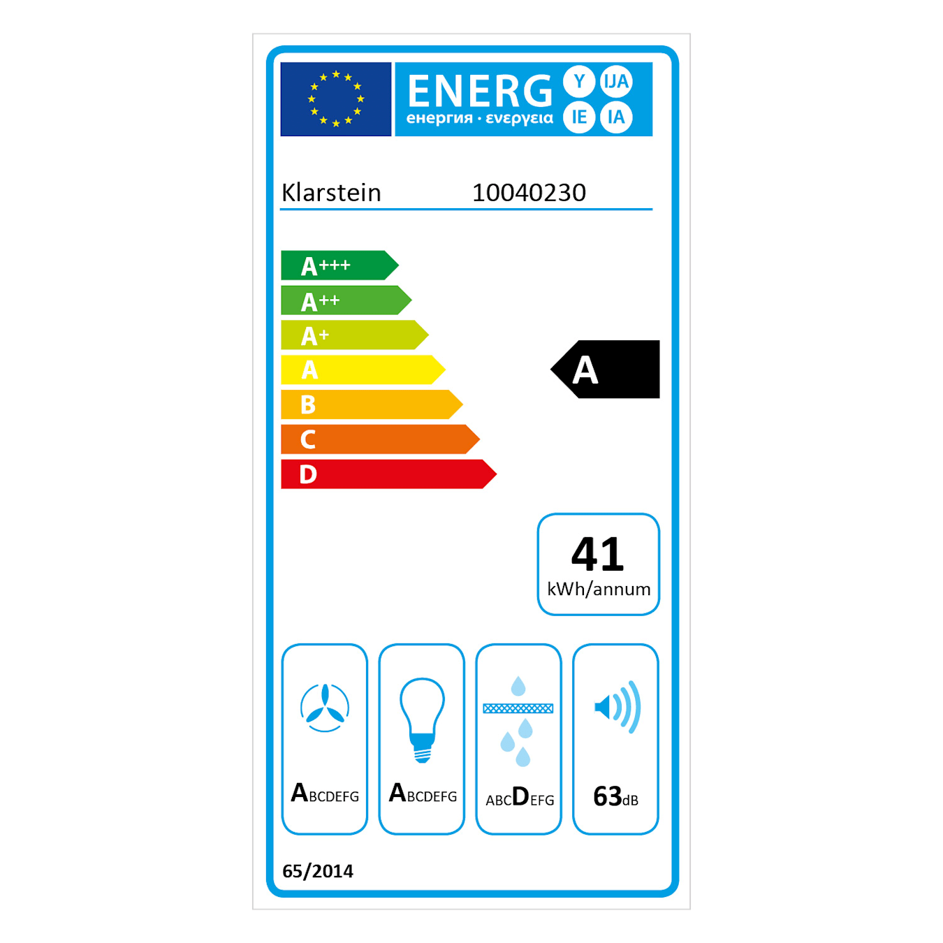 Klarstein Hotte Aspirante 60cm, Hottes de Cuisine Inclinées