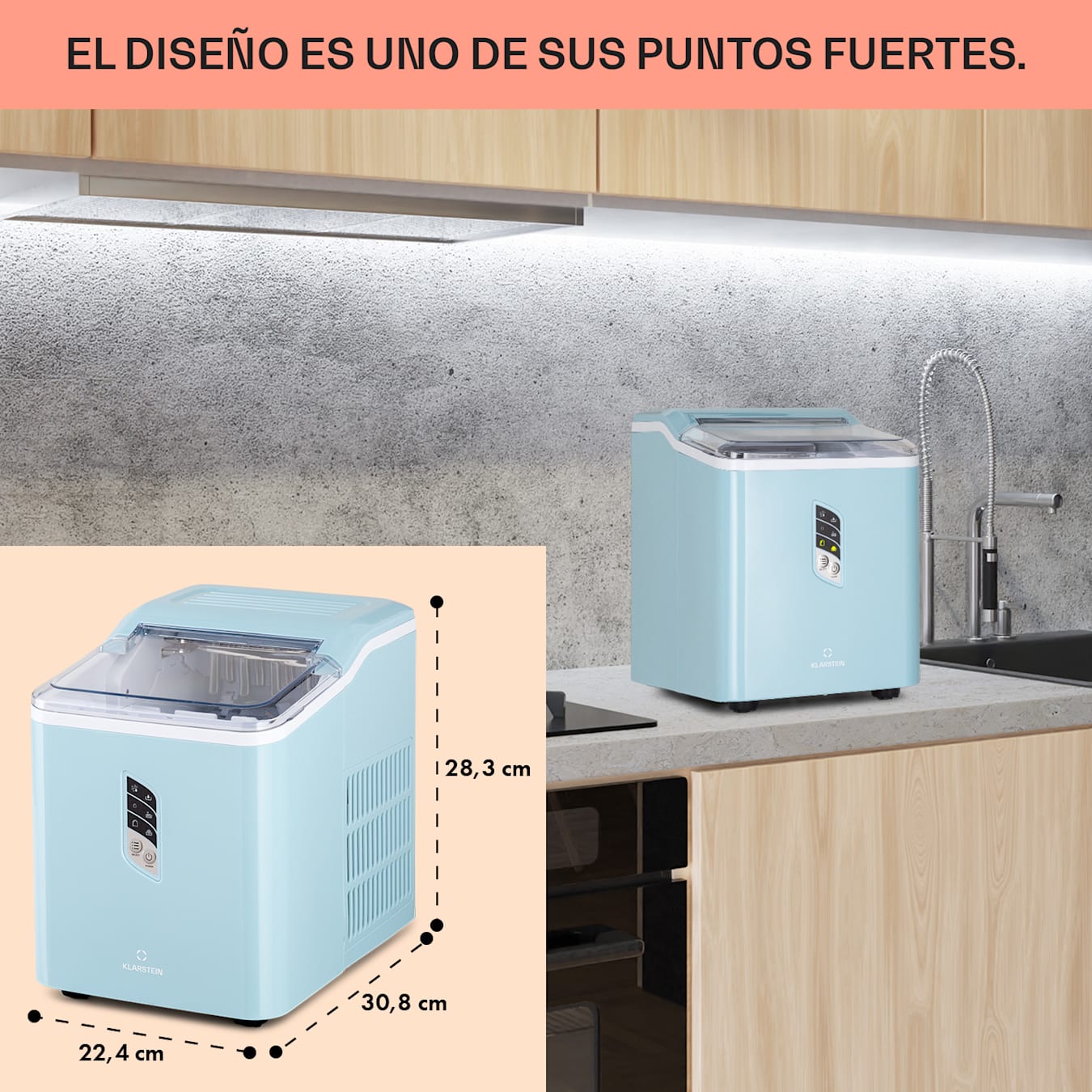 Máquina de cubitos de hielo 2,5 L 220 W