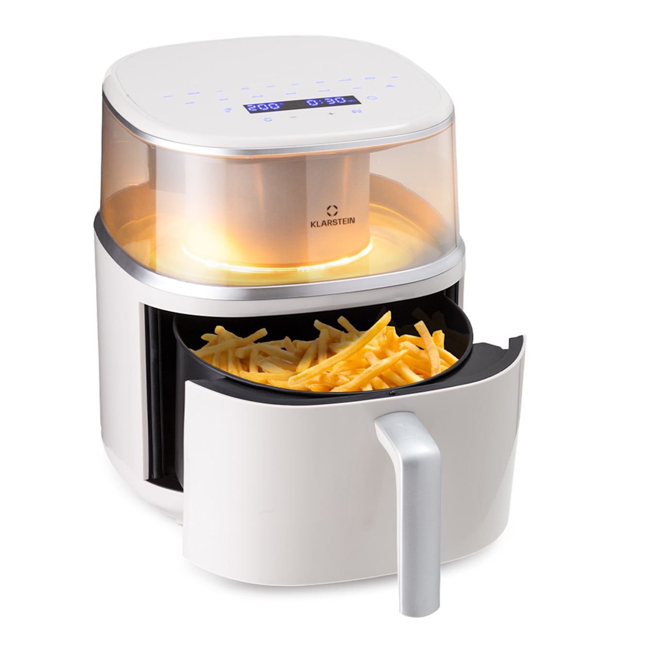 Air Bloom Friggitrice ad aria calda con funzione vapore, Potenza: 1500 W, Volume: 7,5 litri, Touch Control, 16 programmi, Temperatura: 40 - 200 °C, Timer di accensione