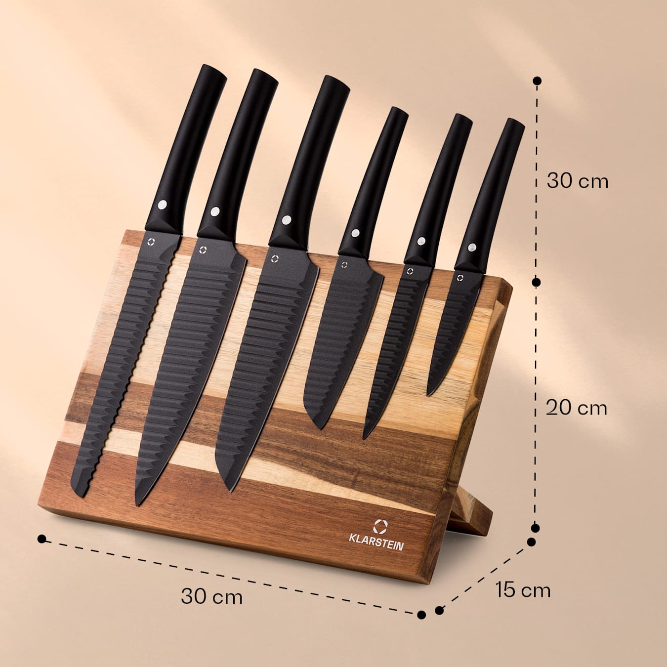 Kissaki knife set knife block, Japanese design