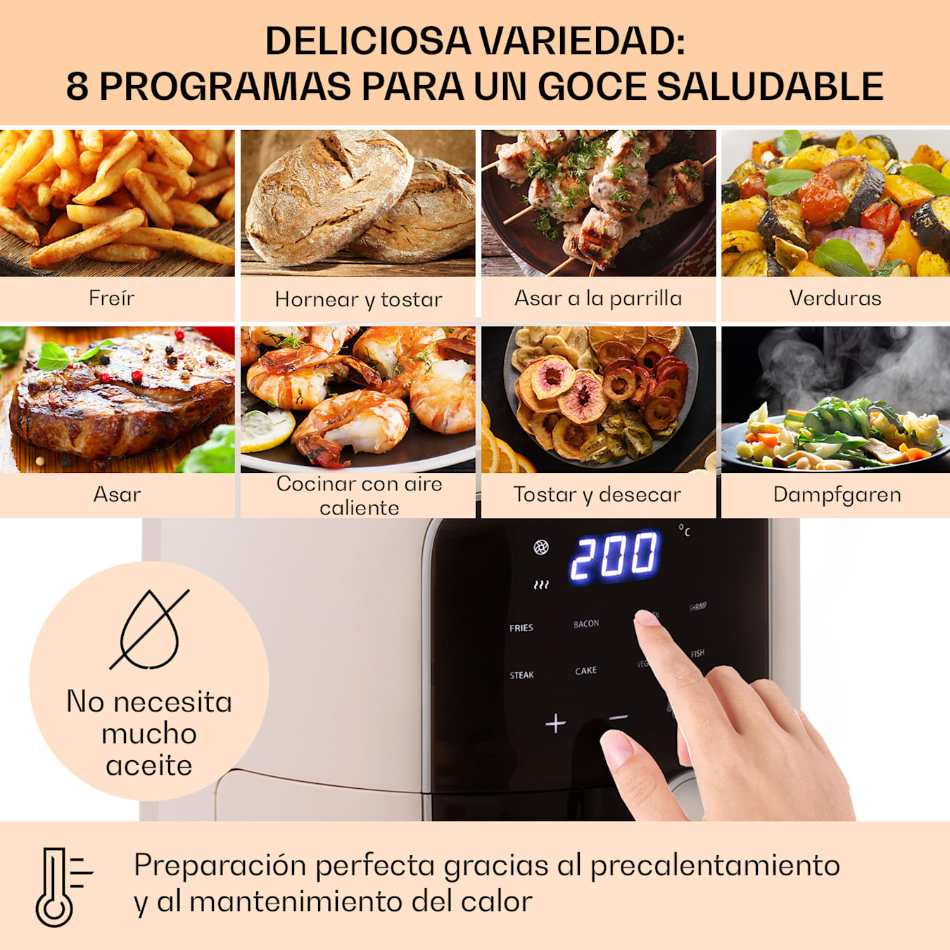 Air Fryer Accesorios, Sartén parrilla de repuesto para freidora de aire,  rejilla de cocción al vapor Placa de parrilla antiadherente apta para