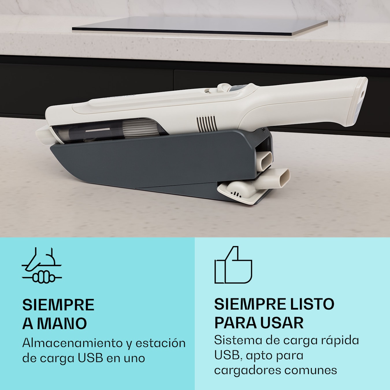  Aspirador inalámbrico USB con 30 minutos de tiempo de