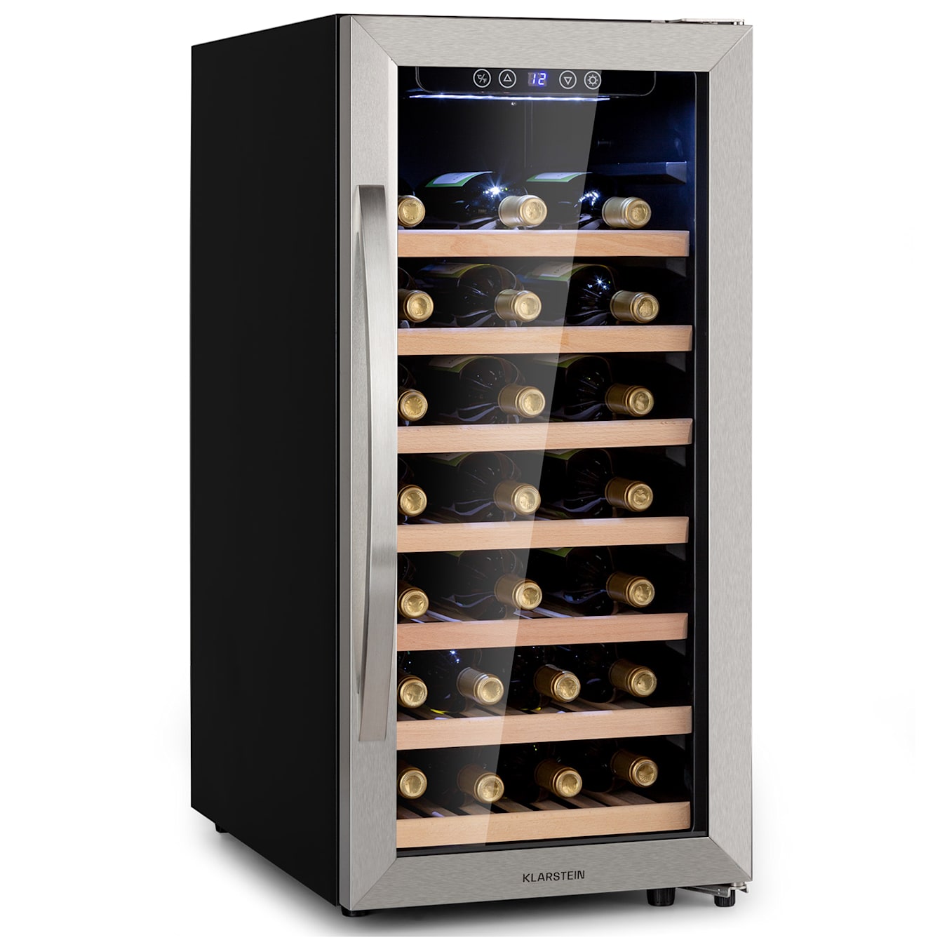 Cave à vin - Klarstein Vinamour 54D - 148 L / 54 bouteilles - Armoire à vin  - 2 zones de froid - Frigo bar - acier inox - Cdiscount Electroménager