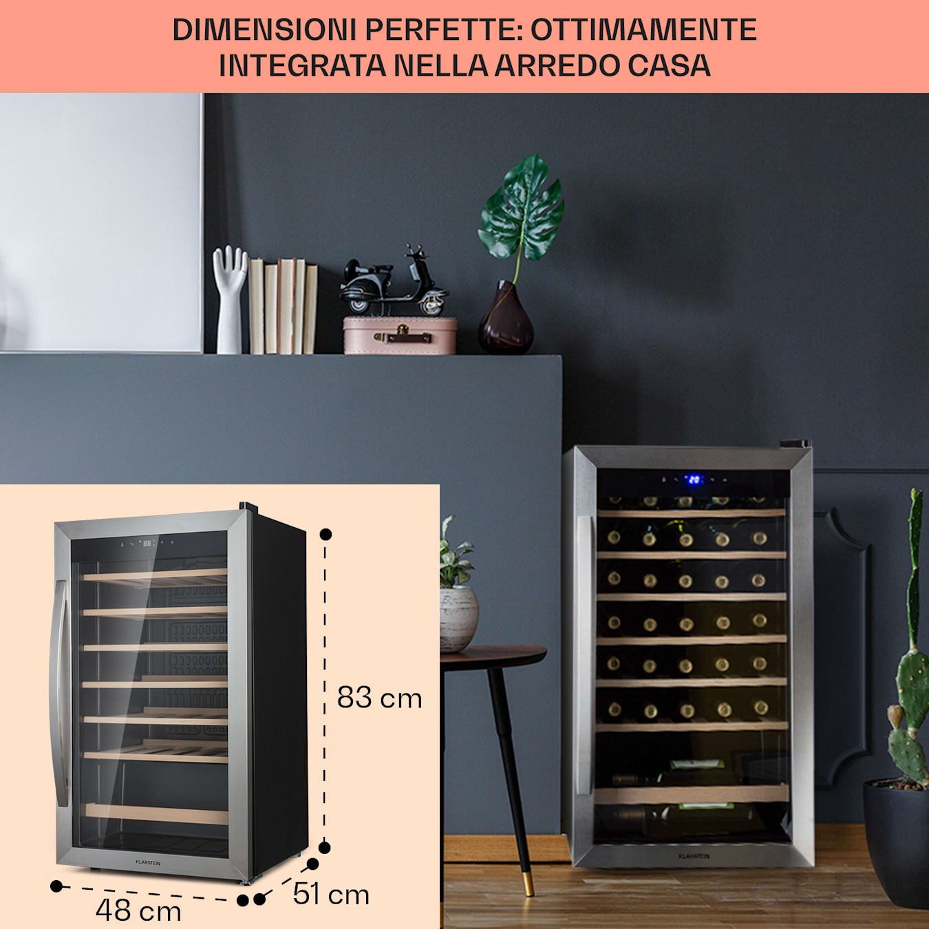 Frigorifero per vini Vinsider 24 Built-In Uno da incasso 1 vano 24  bottiglie 24 bottiglie