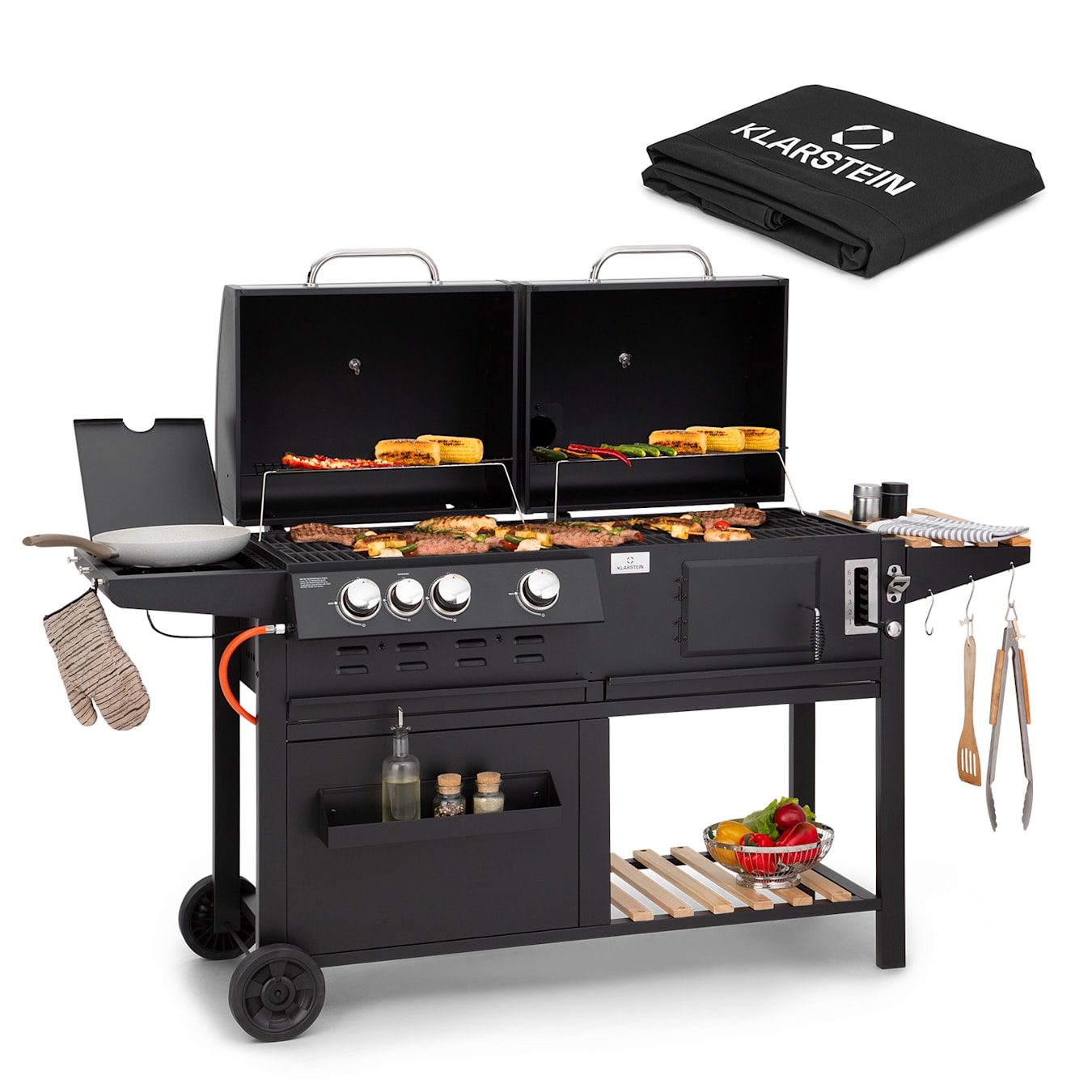 BBQ Gril - Fumoir Portable 3 in 1 - Charbon de bois