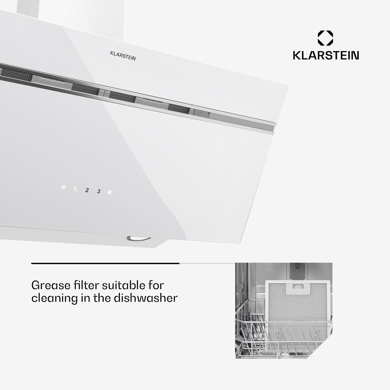 Klarstein Alina 89 extractor hood, 80 cm