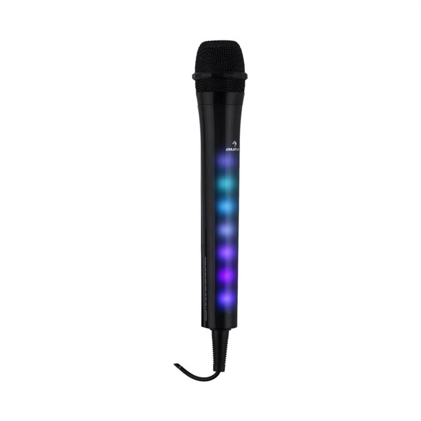 AUNA Micro Karaoke avec 2 Microphones, Lecteur CD USB, Karaoké