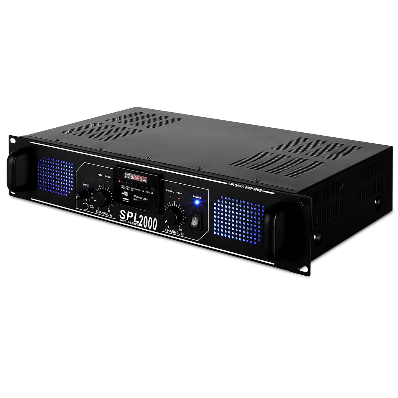 Amplificador PW-2522 MKII PA set + 2 altavoces pasivos de 15 PA 750W RMS /  1500