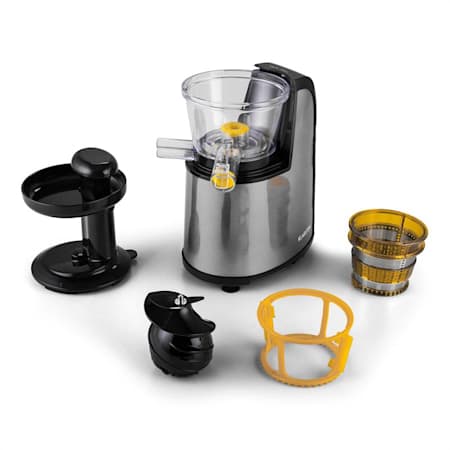 Klarstein Fruitpresso Nero II Slow Juicer Acier 150W 80 tmin Klarstein fruitpresso nero ii slow juicer acier 150w 80 t
