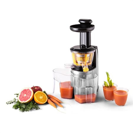 Klarstein Fruitpresso Nero II Slow Juicer Acier 150W 80 tmin Klarstein fruitpresso nero ii slow juicer acier 150w 80 t