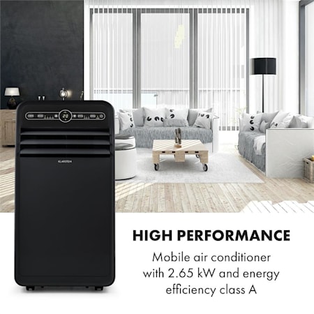 Klarstein Metrobreeze 9 New York City Mobile Air Conditioner 9000 Btu 2 6 Kw Black
