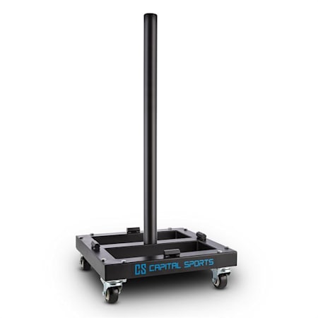 CAPITAL SPORTS Compristar Trolley Per Dischi Per Sollevamento Pesi Ruote Ad  Alta Portata 300 kg max.