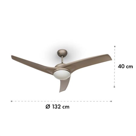 Klarstein Figo Ventilateur De Plafond 52 55 W Plafonnier 2x42 W