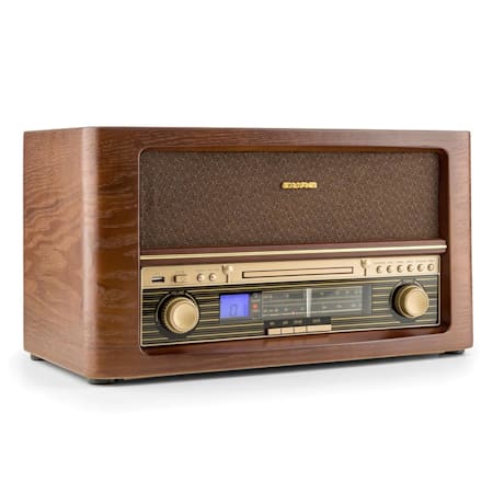 auna Belle Epoque 1906 Chaîne hifi rétro CD USB MP3 FM