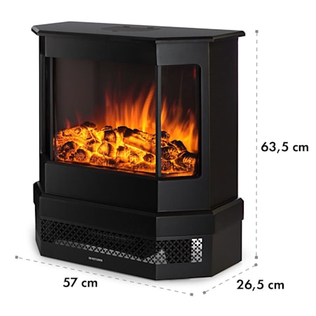 Castillo Electric Fireplace Halogen Flame Simulation Black