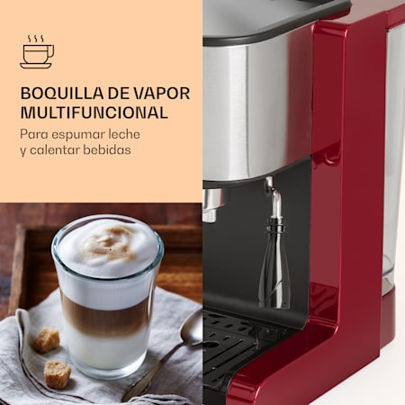 Mini Moka Minimoka CM-1622 Cafetera Espreso 15 Bar / 1050 W / 1,25 L,  5.283441 Cups, Acero Inoxidable, Negro ⋆ Mi Cocina Online