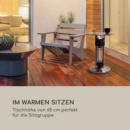 primal heat 65 tisch heizgerat bistrotisch heizstrahler karbon infrarot heizelement 1200 watt schutzart ip44 65 cm h tischplatte aus sicherheitsglas o50 cm led beleuchtung infrarot
