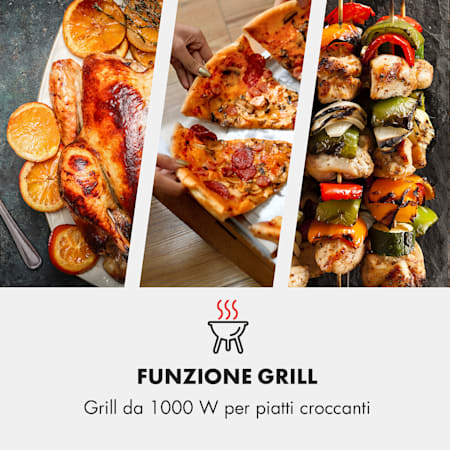Klarstein Fine Dinesty Microonde 2 in 1: 23l 800W / Grill: 1000W blu Blu