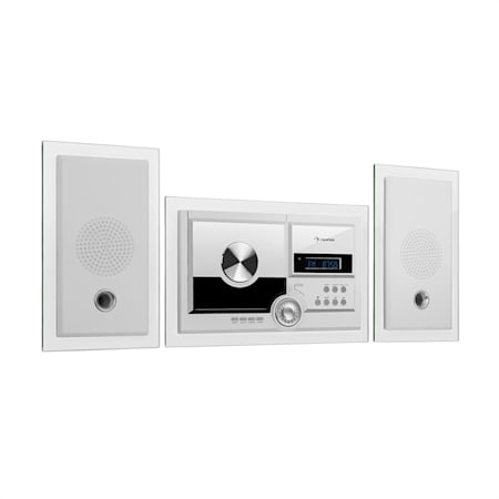 Stereosonic Stereo System Wandmontage Automatischer Cd Player Usb Port Fur Mp3 Dateien Bluetooth Funktion Aux Eingang Lcd Display Ukw Tuner Schlaf Funktion Alarm Funktion Inklusive