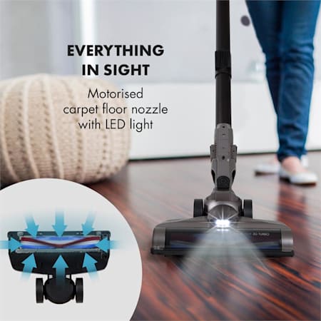 Klarstein Cleanbutler 3g Turbo Cordless Vacuum Cleaner 0 7l Hepa13 Anthracite Black