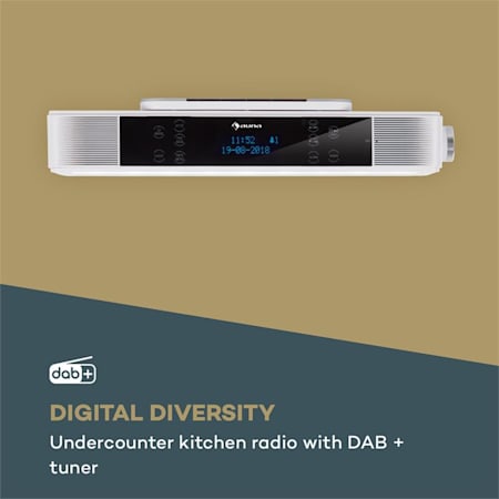 Auna Kr 140 Bluetooth Kitchen Radio Hands Free Led Lighting White