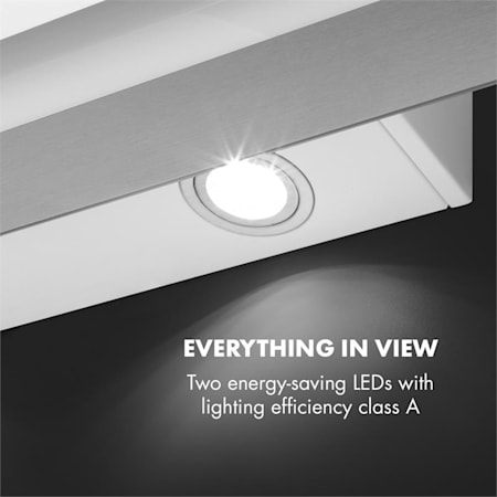 Klarstein Aurora Eco 90 Cooker Extractor Hood 550 M H Led Display White