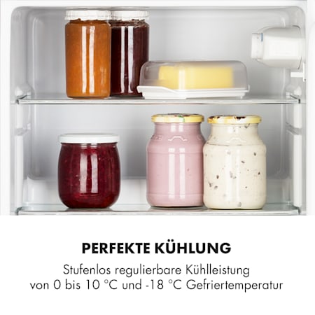 irene kuhl gefrierkombination 85 liter 61 l kuhlschrank 24 l gefrierfach 2 boden gemusefach kuhltemperatur 0 10 c stufenlos gefriertemperatur 18 c 41 db eek f retro look d