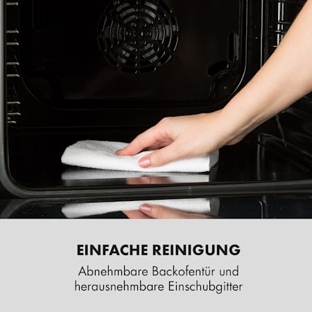 Klarstein Kalahari forno elettrico da incasso 2300W 7 funzioni nero