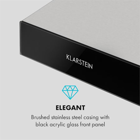Klarstein Contempo Hotte Casquette Aspirante 60cm 175 M H Led Inox Acryl