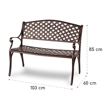 Blumfeldt Pozzilli An Garden Bench Die Cast Aluminium Weather
