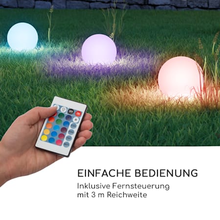 loomy l kugelleuchte aussenleuchte gartenlampe grosse o 40 cm led beleuchtung mit 16 farben licht modi strobe flash fade smooth wasserdicht fernbedienung 3 m reichweite li ionen akk