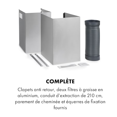 Klarstein Sabrina Hotte Murale Aspirante 60cm 575 M3 H Classe A Inox