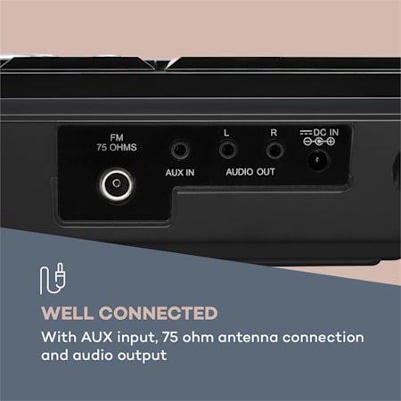 auna Stereo Sonic DAB+ Chaîne HiFi lecteur CD USB & Bluetooth Noire