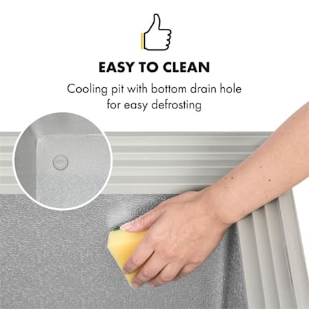 Klarstein Pro Eispalast Diepvrieskist Vrijstaand 60l Mand Glazen Schuifdeksel Wit