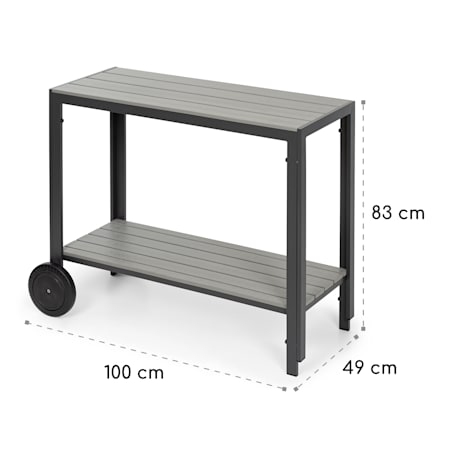 Blumfeldt Menorca Roll Desserte De Jardin Sur Roulettes Polywood Teck Aluminium