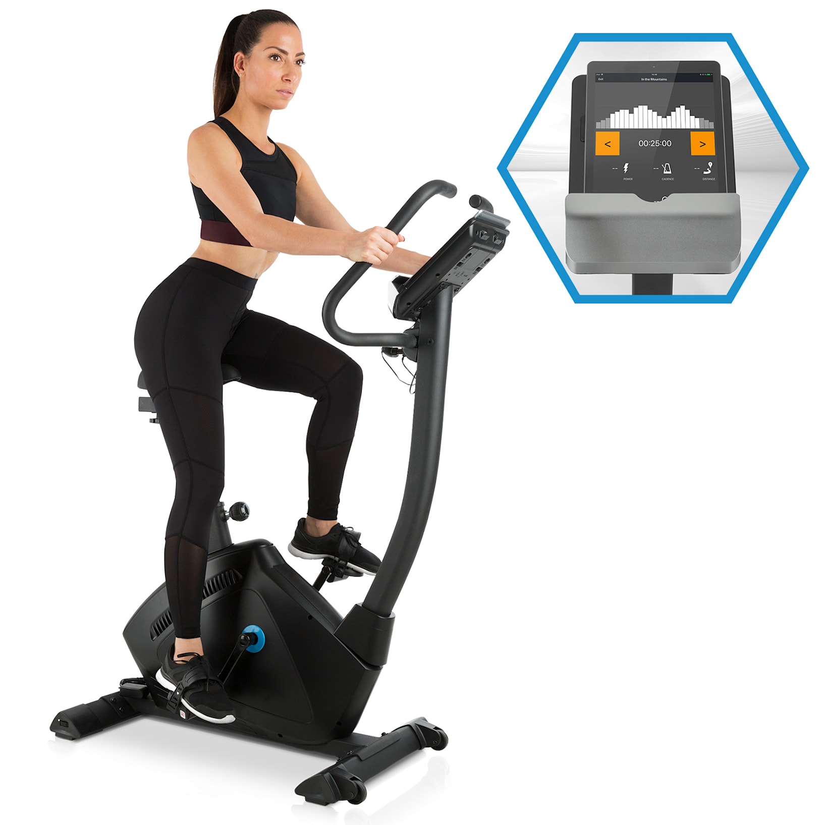 CAPITAL SPORTS Evo Track Cardiobike Vélo d'appartement Bluetooth  Application volant d'inertie 15kg Evo Track - 15 kg