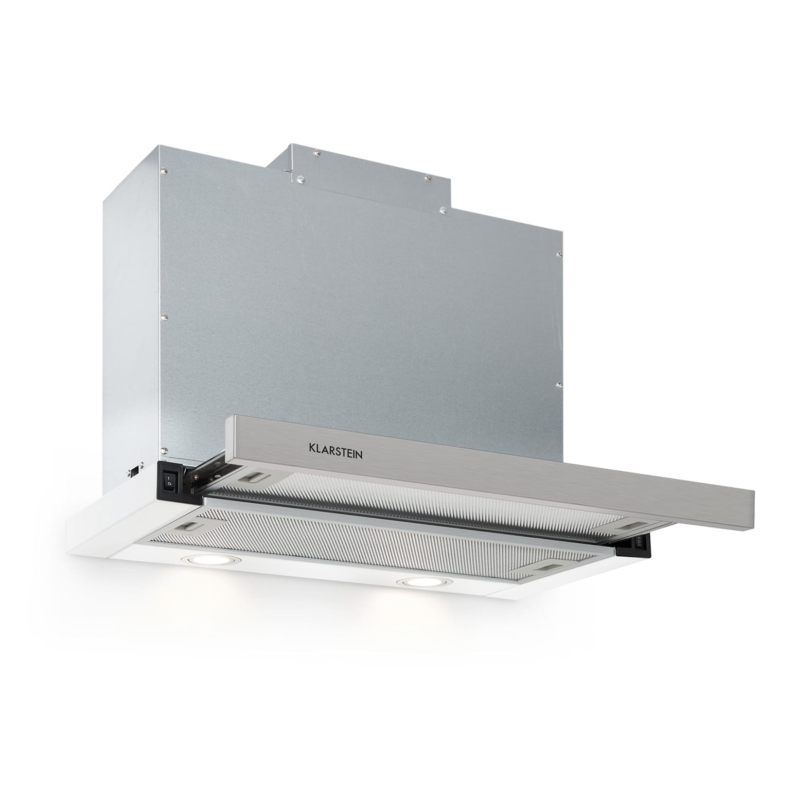 Klarstein Hotte Aspirante 60cm, Hotte de Cuisine, LED, 305 m³/h