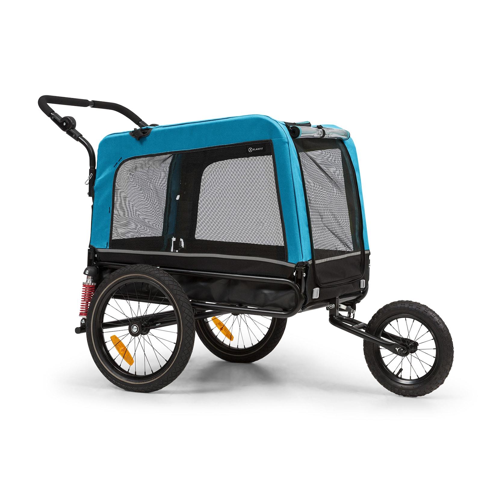 Klarfit Husky Remorque de vélo 240L & poussette pour chien - 600D - toile  Oxford Bleu