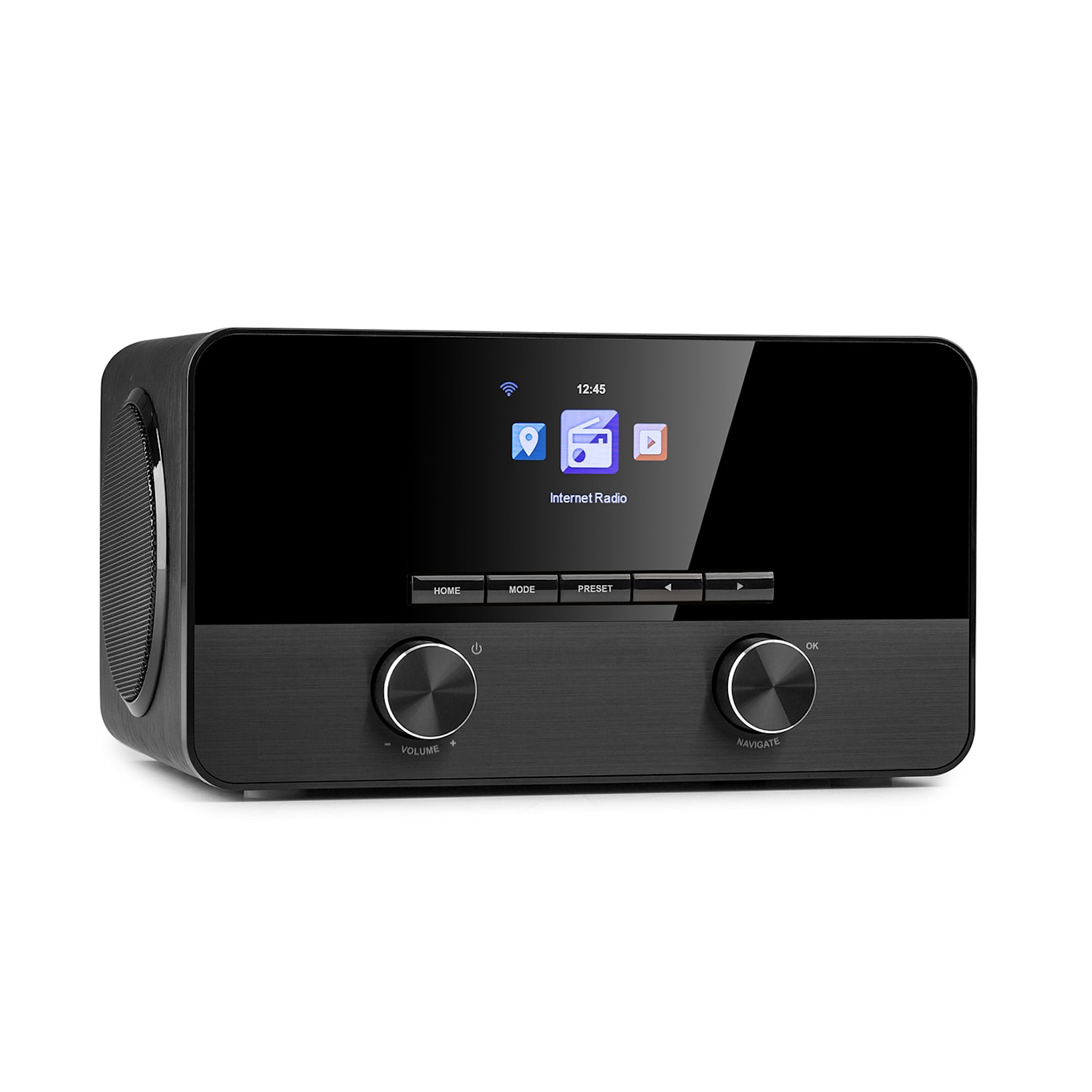 oneConcept V-13 - Equipo de música, Minicadenas de música con reproductor  de CD, para casa con MP3, FM, USB, AUX, Pantalla LCD, Despertador