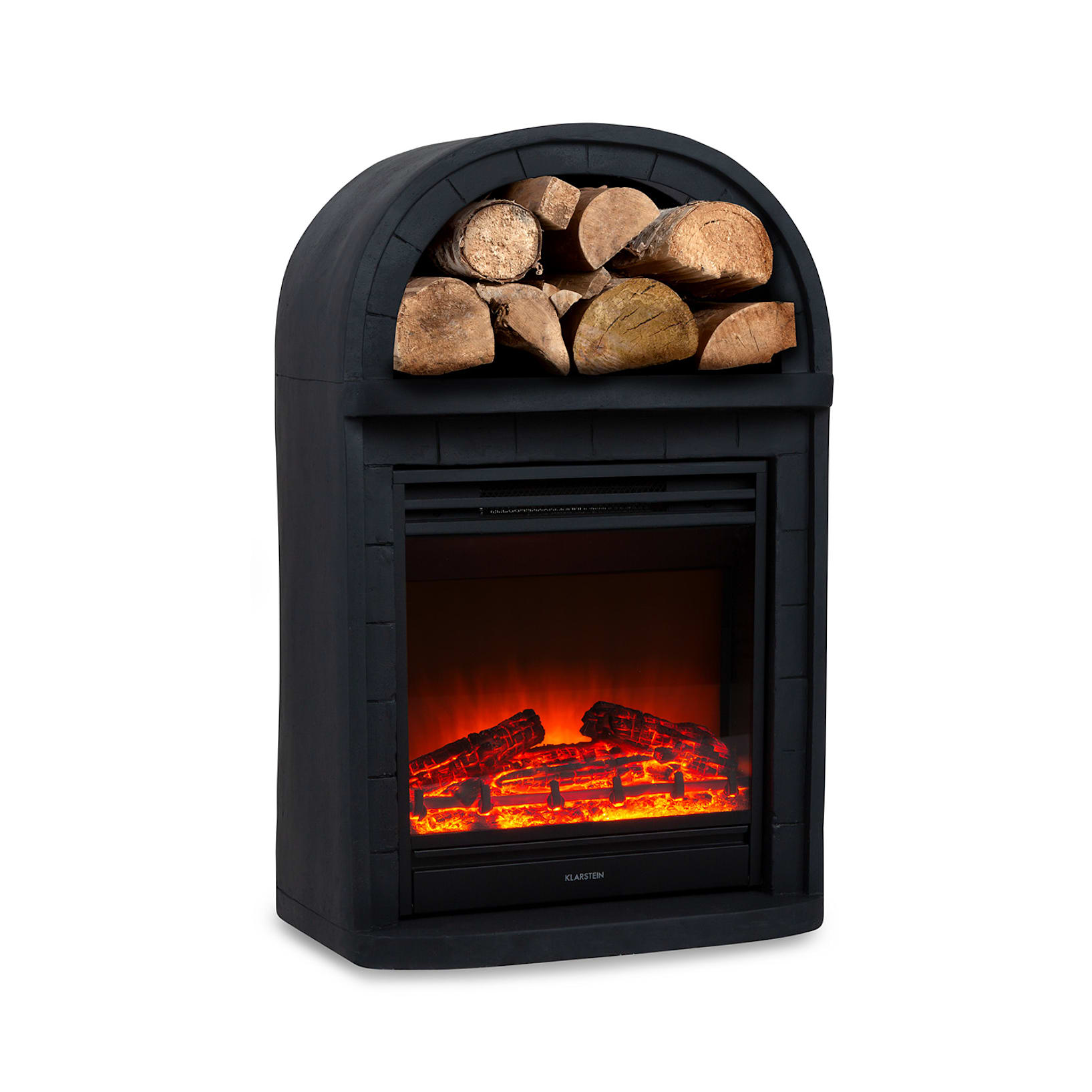 Chimenea eléctrica de pared y empotrada Galeras, 900/1800 W