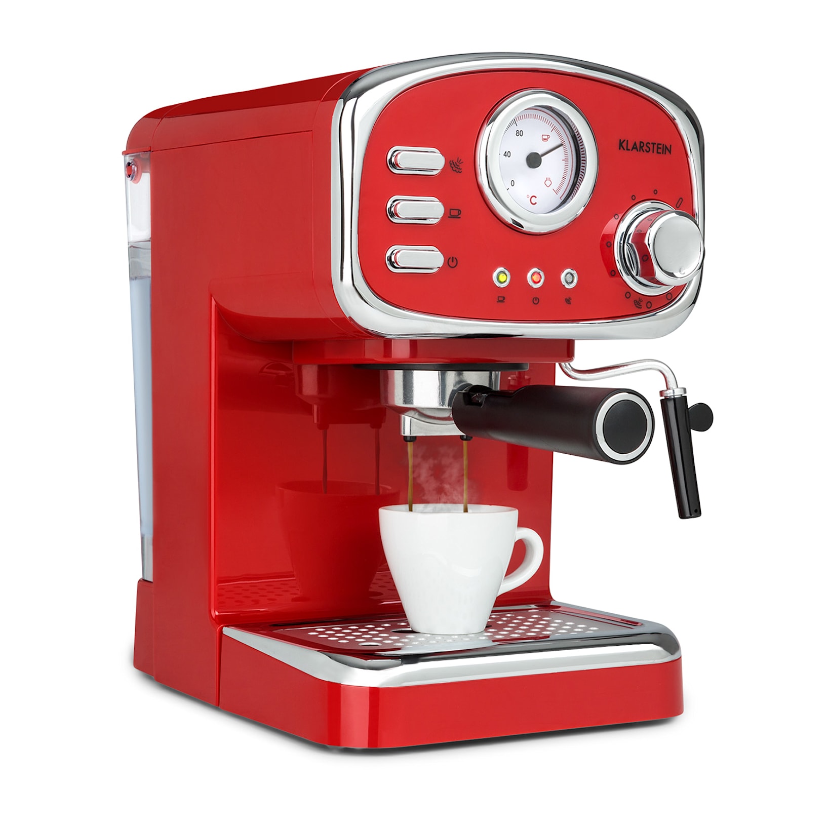 Espressionata Gusto, eszpresszó kávéfőző, 1100W. 15 bar nyomás Piros