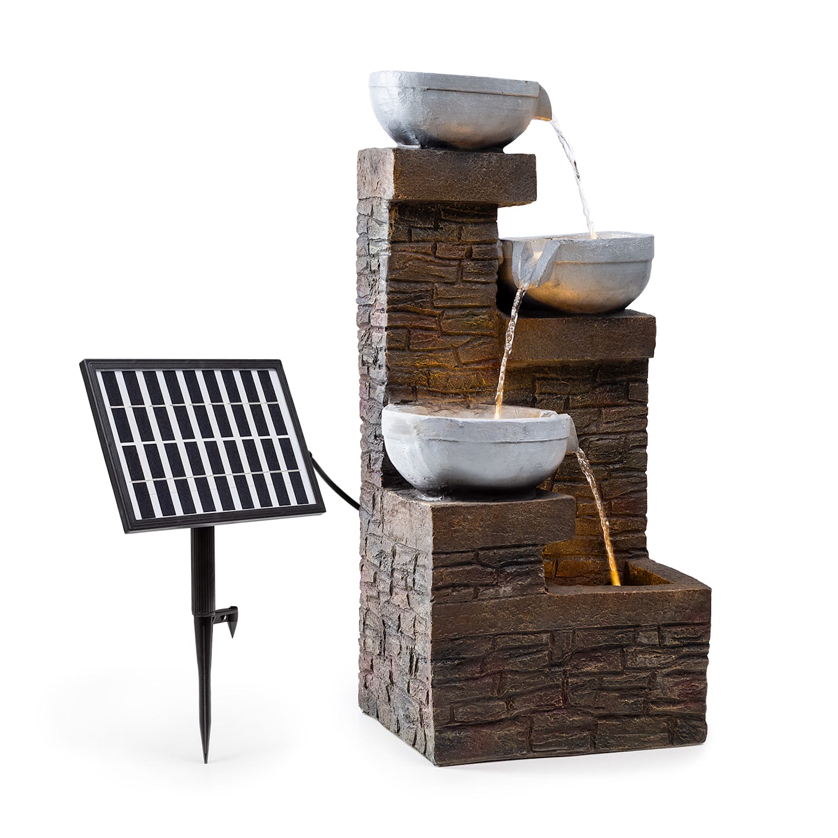 Fontaine solaire Fez LED 34 x 76 x 36 cm (WxHxD) Polyresin