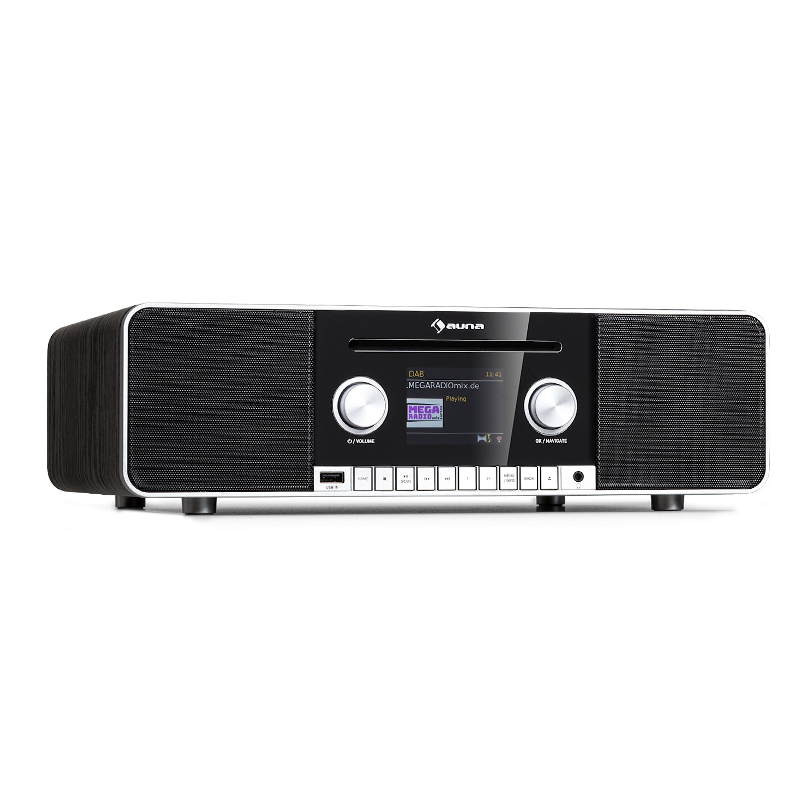 auna iTuner CD Receptor HiFi Radio de Internet/DAB+/FM Reproductor de CD  WiFi negro