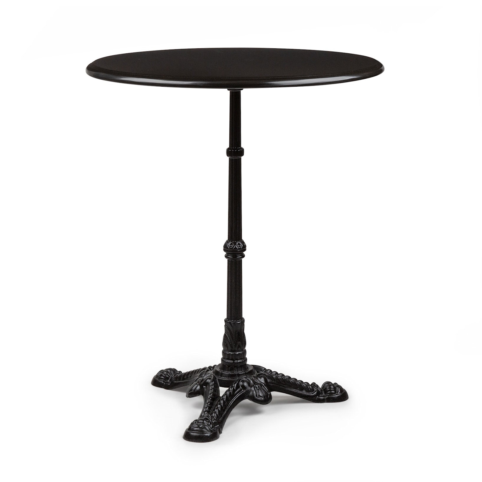 Patras, bistro miza, marmornata plošča, Ø60 cm, litoželezna noga Črna