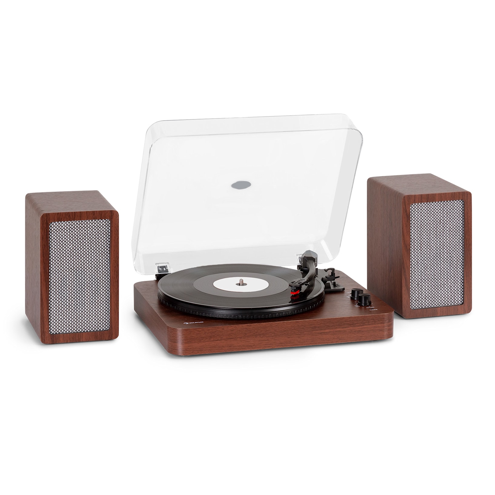 auna Verticalo SE Platine vinyle rétro 33t/45t/78t USB Bluetooth Bois Avec  Bluetooth