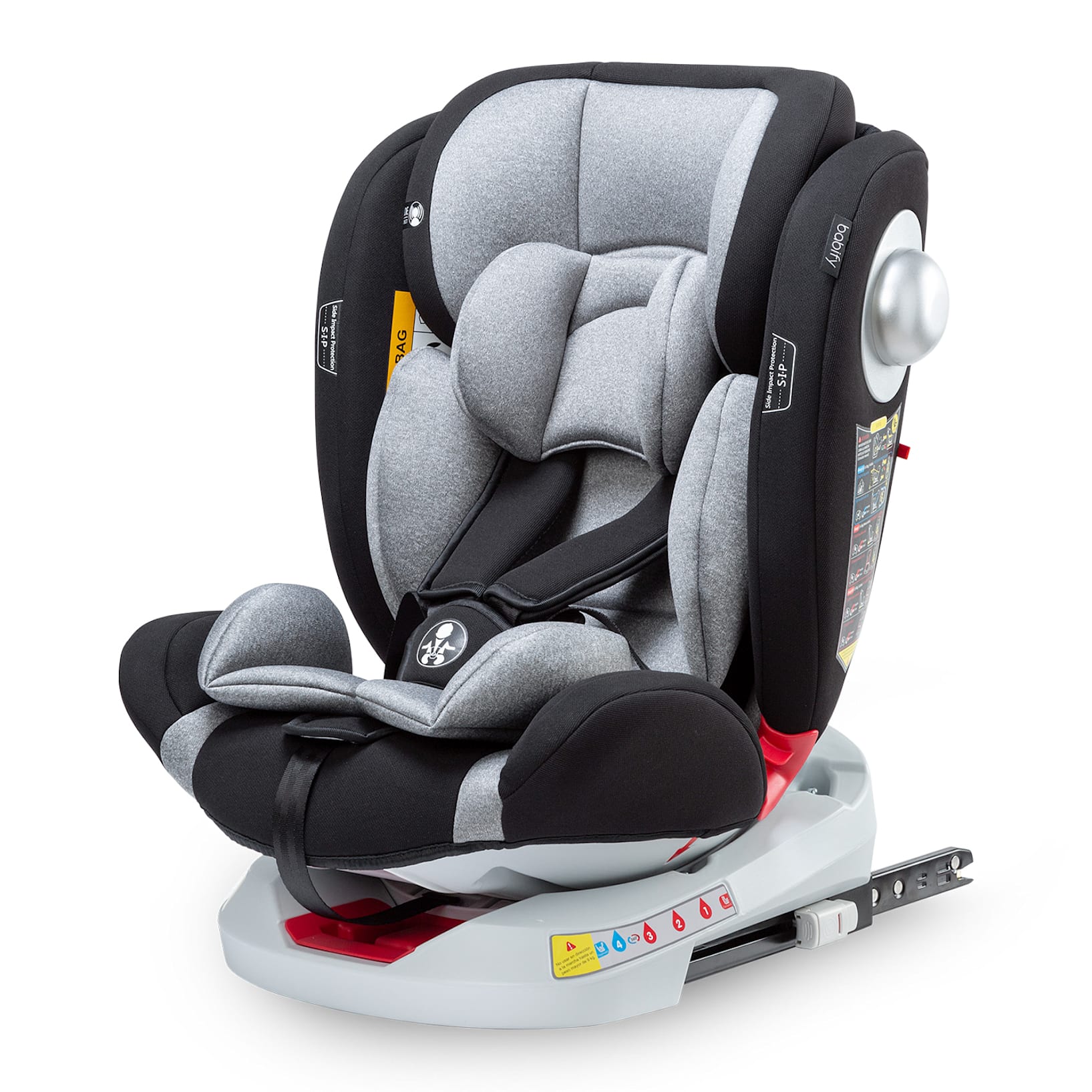 Silla de auto Onboard 360° giratoria Silla de auto para niños, 0-12 años, Sistema de fijación ISOFIX, Reposacabezas, Sistema de arnés de 5 puntos, Asa giratoria: gira 360°