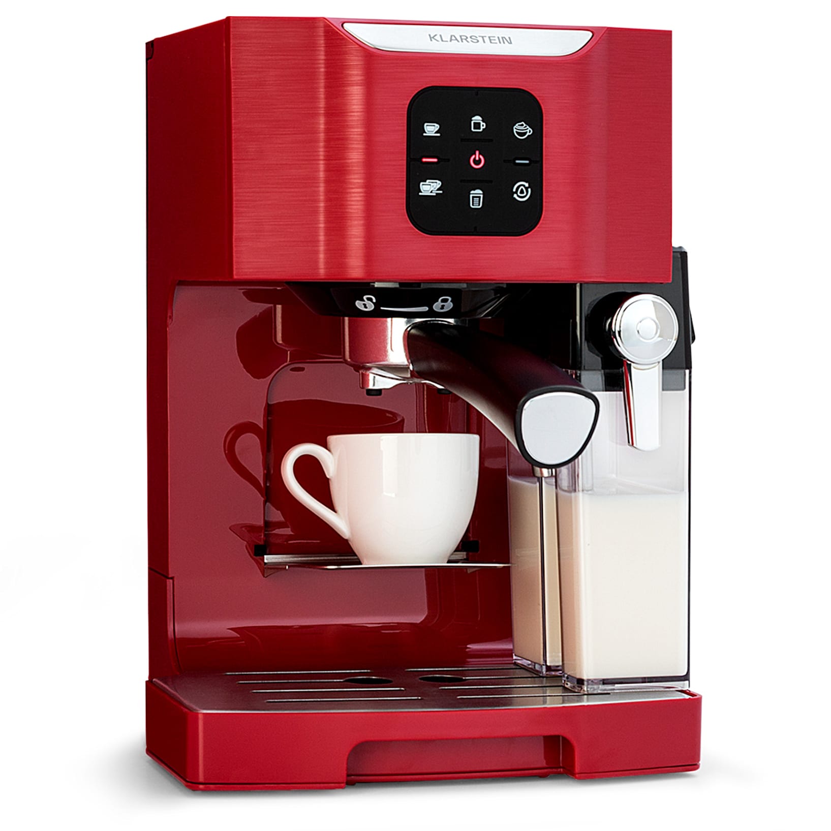 Zelfgenoegzaamheid Wierook Vegetatie BellaVita koffiezetapparaat | 3-in-1 functie: espresso, cappuccino en latte  macchiato | melkopschuimer | 1450 watt vermogen | 20 bar pompdruk |  one-touch control | filterhouder | 1,4 liter watertank | Rood