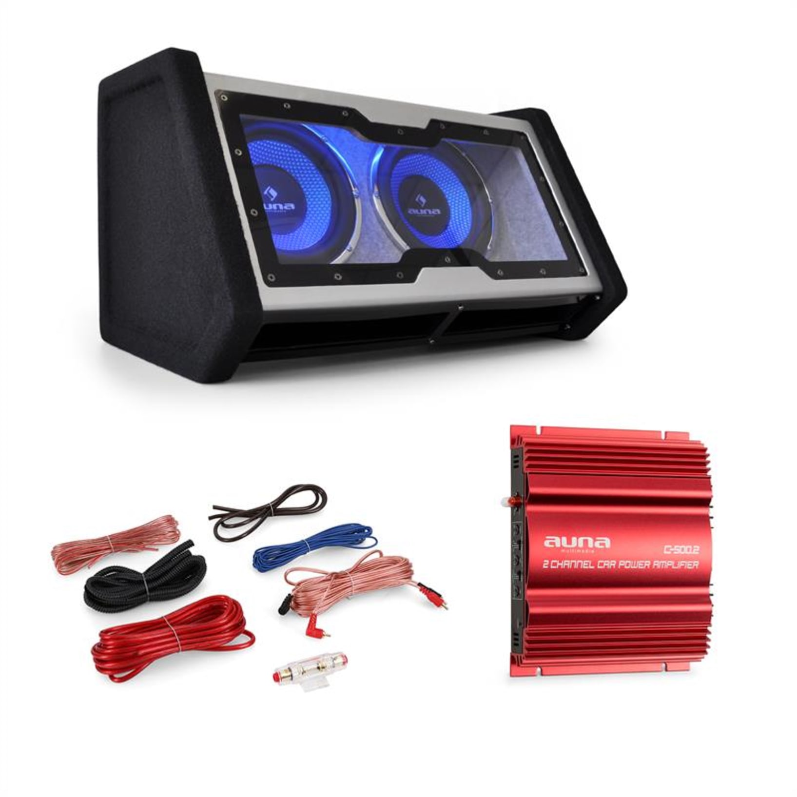 Set Car HiFi 0.1 Bassophant Ampli Voiture & Subwoofer