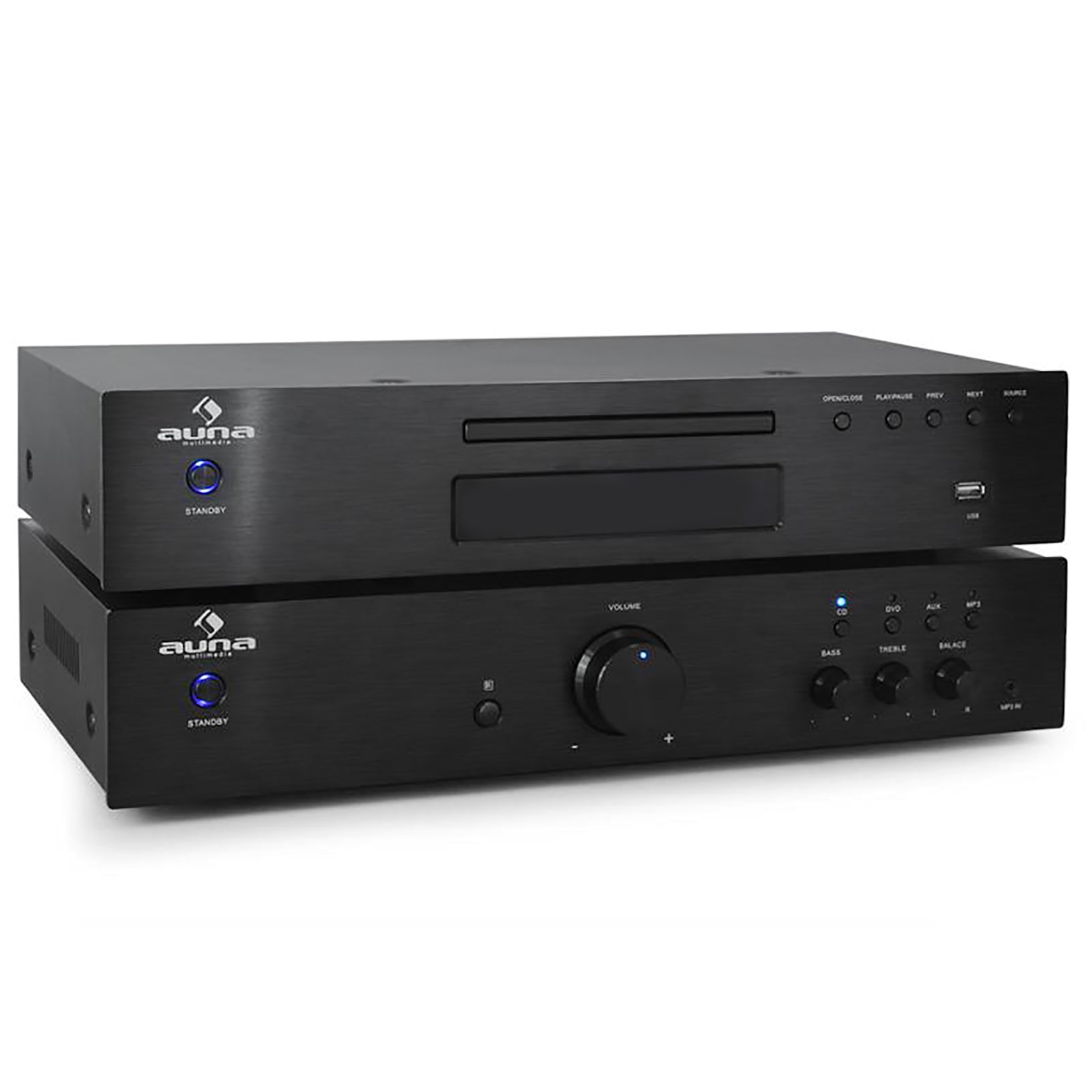 Elegance Tower BT 2.0 Set HiFi Reproductor de CD-MP3 Amplificador